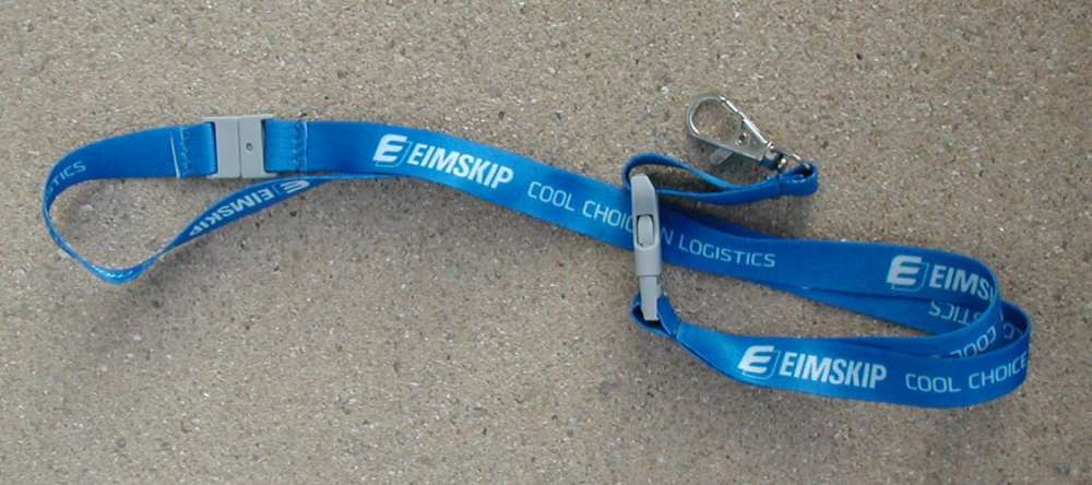 Islande Lanière Tour de cou Lanyard EIMSKIP Compagnie de Transport Maritime mousqueton amovible