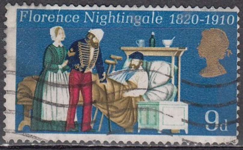 Great Britain 1970 Michel 540 O Cote (2008) 0.10 Euro Florence Nightingale dans l'hôpital Scutari 