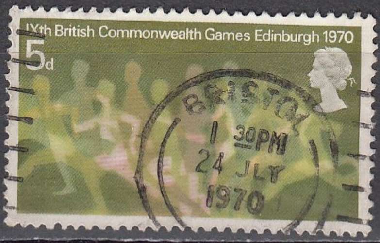 Great Britain 1970 Michel 552 O Cote (2008) 0.10 Euro Jeux du Commonwealth Courrir Cachet rond