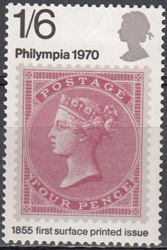 Great Britain 1970 Michel 557 Neuf * Cote (2008) 0.60 Euro Exposition Philympia timbre sur timbre