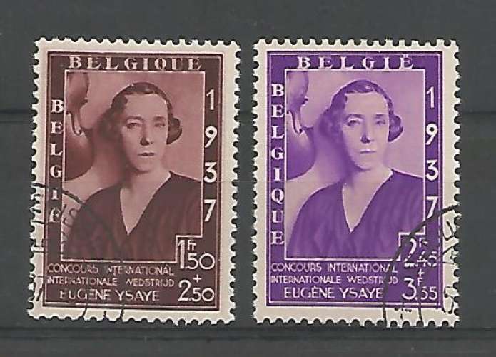 Belgique - 1937 - Reine Elisabeth - Tirés d'un bloc - Tp 457A - Oblitérés