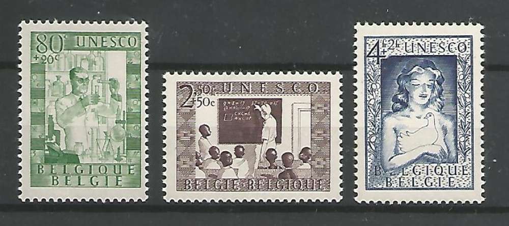 Belgique - 1951 - UNESCO - Tp n° 842 / 4 - Neuf *