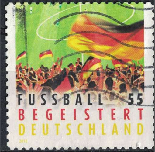 Allemagne 2012 Oblitéré Used Drapeau foule enthousiaste au stade de football SU