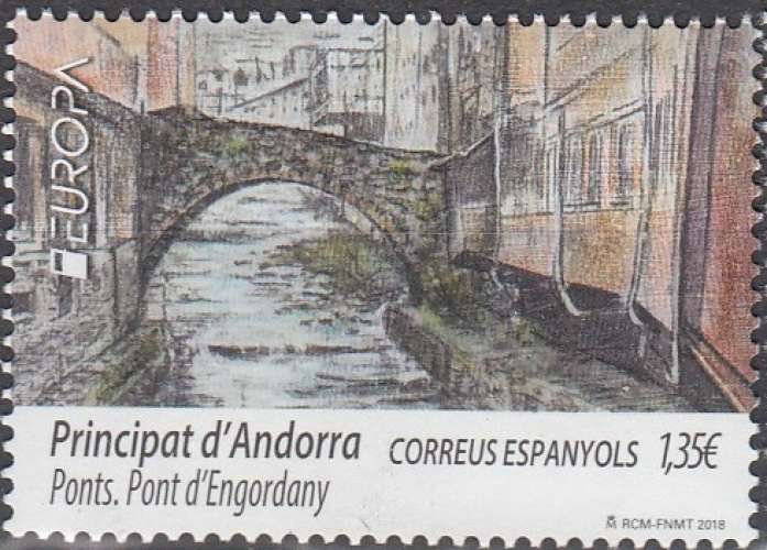 Andorra Español 2018 Europa CEPT Pont d'Escaldes-Engordany Neuf **