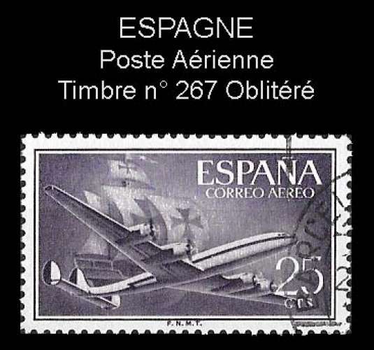 Espagne - Poste aérienne Y&T 267 (o) - année 1955