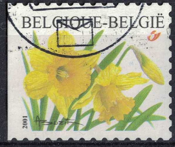 Belgique 2001 Oblitéré Used Fleurs Wild Daffodil Jonquille Sauvage SU