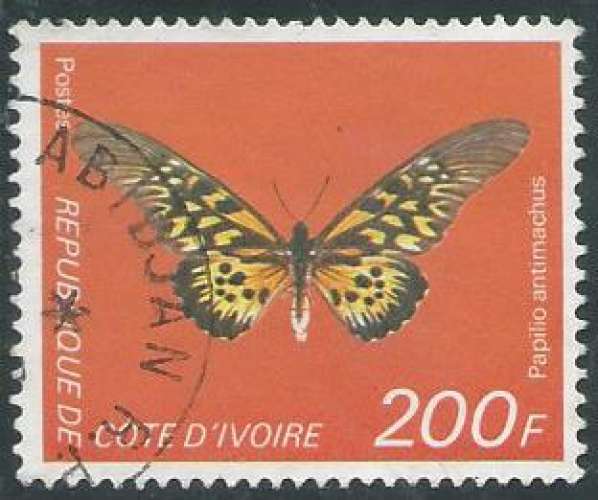 Côte d'Ivoire - Y&T 0472 (o) - Papillons -