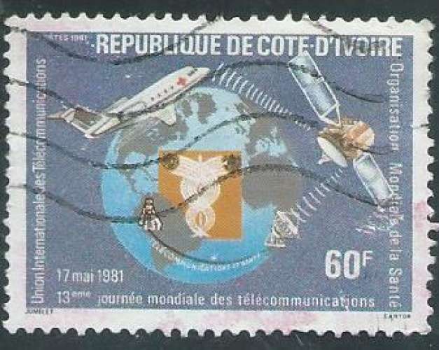 Côte d'Ivoire - Y&T 0572 (o) - Télécommunications -