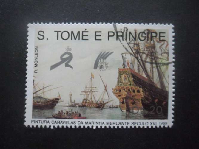 ST THOMAS ET PRINCE N°952 Bateau ancien oblitéré cote 1€