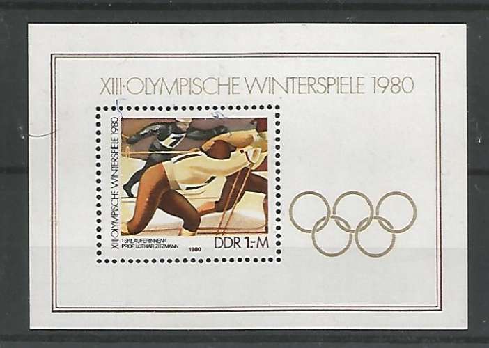 DDR - 1980 - Jeux olympiques Lake Placid - Bloc 55 - Neuf **