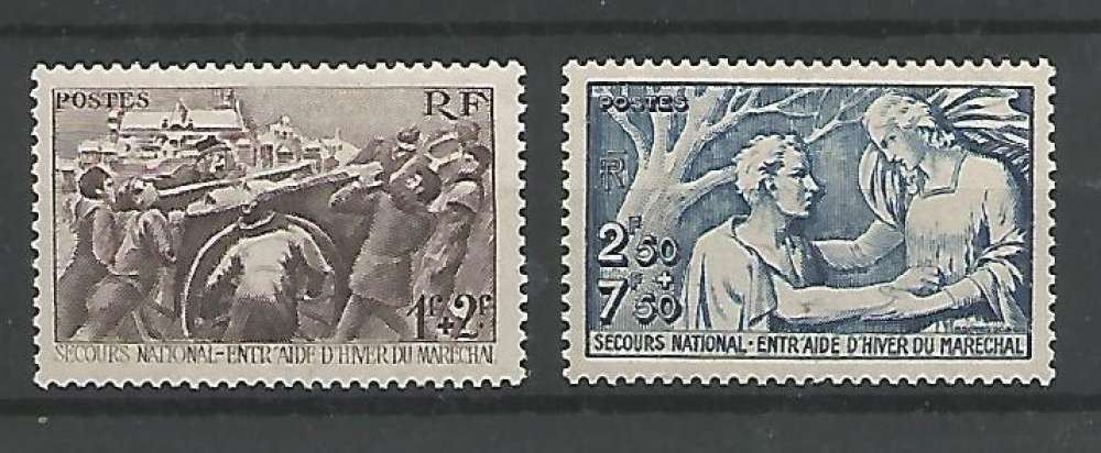 France - 1941 - Secours national du maréchal - Tp n° 497 / 8 - Charnièré