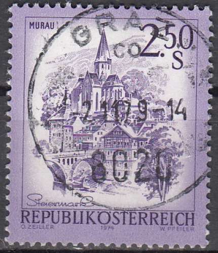 Österreich 1974 Michel 1441 O Cote (2009) 0.20 Euro Vue de Murau Cachet rond