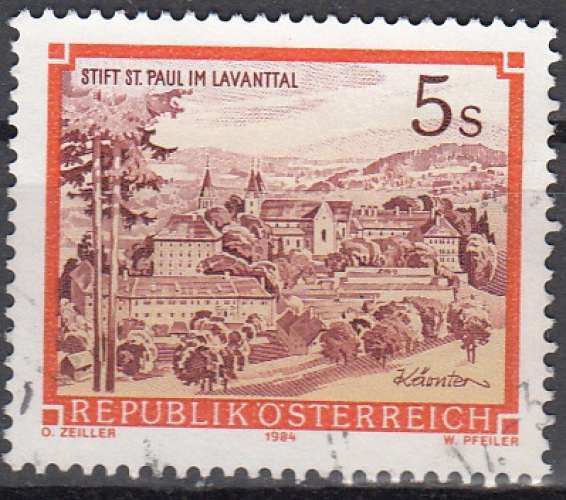 Österreich 1985 Michel 1827 O Cote (2009) 0.10 Euro Abbaye Saint-Paul du Lavanttal Cachet rond