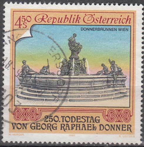 Österreich 1991 Michel 2017 O Cote (2009) 0.70 Euro Source Donner Georg Raphael Donner Cachet rond