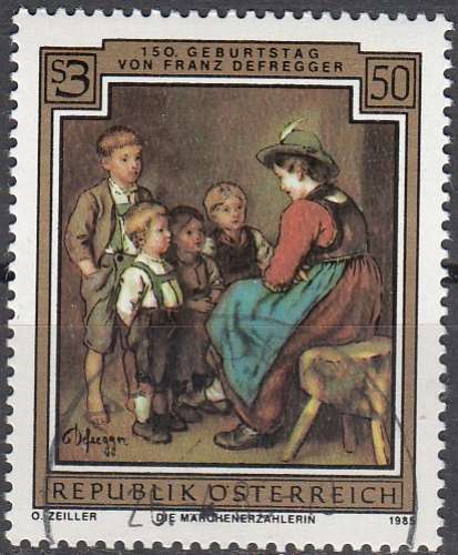 Österreich 1985 Michel 1809 O Cote (2009) 0.40 Euro Enfants Franz Defregger Cachet rond