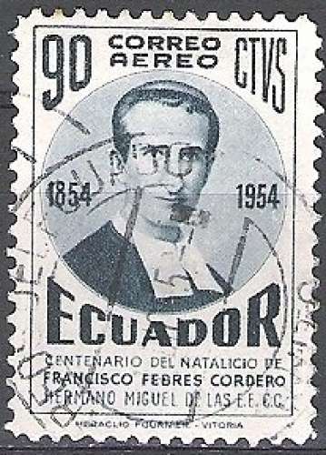 Ecuador 1954 Michel 858 O Cote (2005) 0.10 Euro Francisco Febres-Cordero Cachet rond