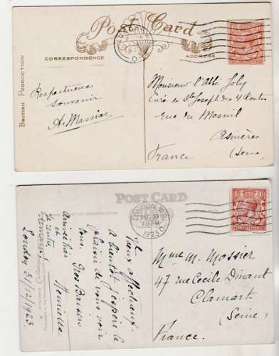 2 cpa  Monuments de Londres Affranchies 1923