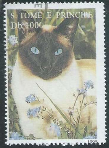 Saint-Thomas et Prince - Y&T 1264D (o) - Chats -