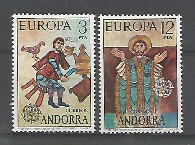 Andorre Espagnol - 1975 - Europa - Tp n° 89 / 90 - Neuf **