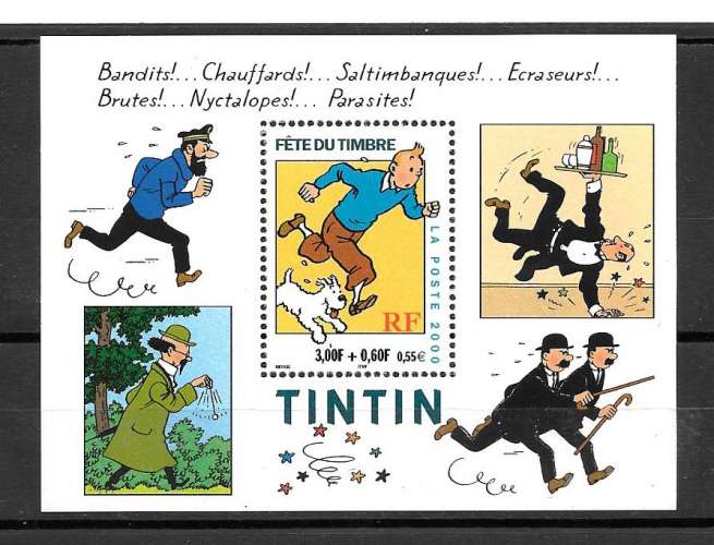 Année 2000 : Bloc feuillet N° 28 ** Tintin