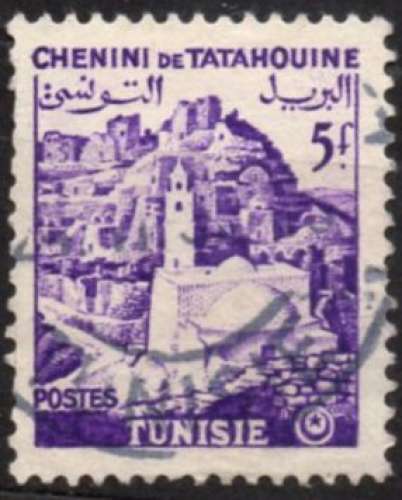 6942N - Y&T n° 370 - oblitéré - Chenini de Tatahouine - 1954 - Tunisie
