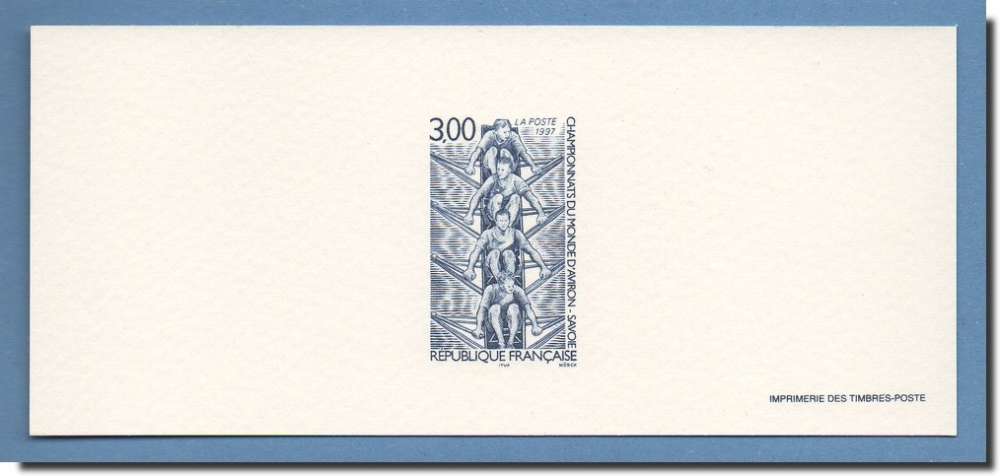 Gravure N° 3102 Championnat du Monde d' Aviron Savoie 1997 