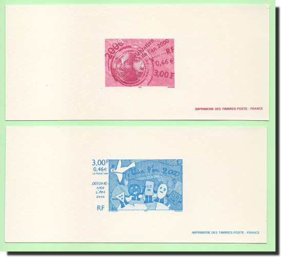 Gravure N° 3259 3260 An 2000 1999
