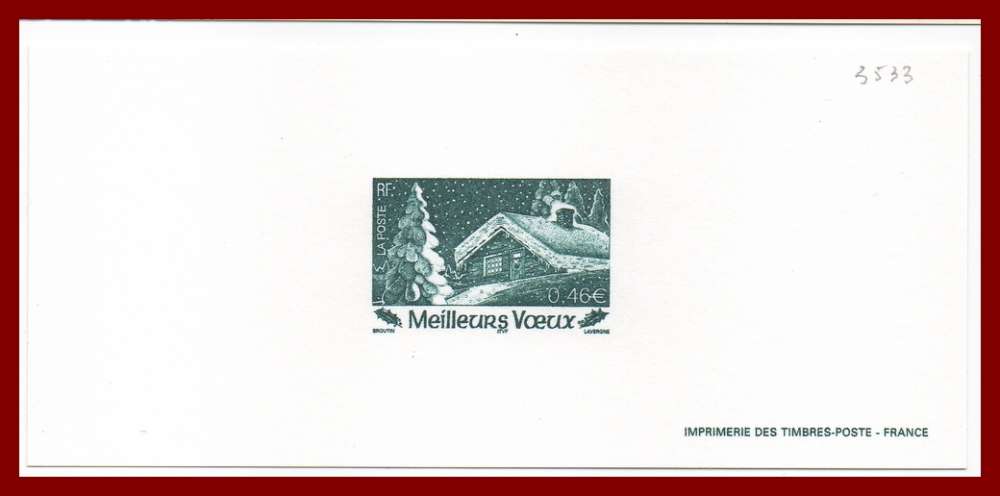 Gravure N° 3533 Meilleurs Vœux 2002 