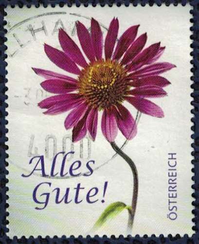 Autriche 2013 Oblitéré rond Used Alles Gute tout de Bon Fleur Echinacée pourpre