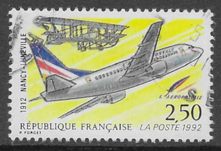 FRANCE 1992 : yt 2778 Oblitéré/Used # Première liaison postale aérienne, Nancy-Lunéville