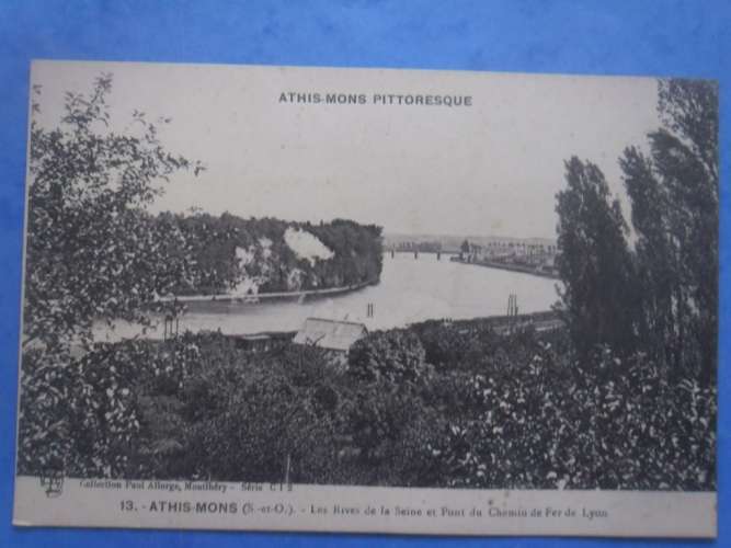91-ATHIS MONS rives de la Seine , écrite