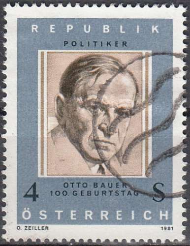 Österreich 1981 Michel 1678 O Cote (2009) 0.50 Euro Otto Bauer Cachet rond
