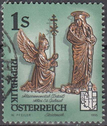 Österreich 1995 Michel 2155 O Cote (2009) 0.10 Euro Détail de Crosse épiscopale Cachet rond