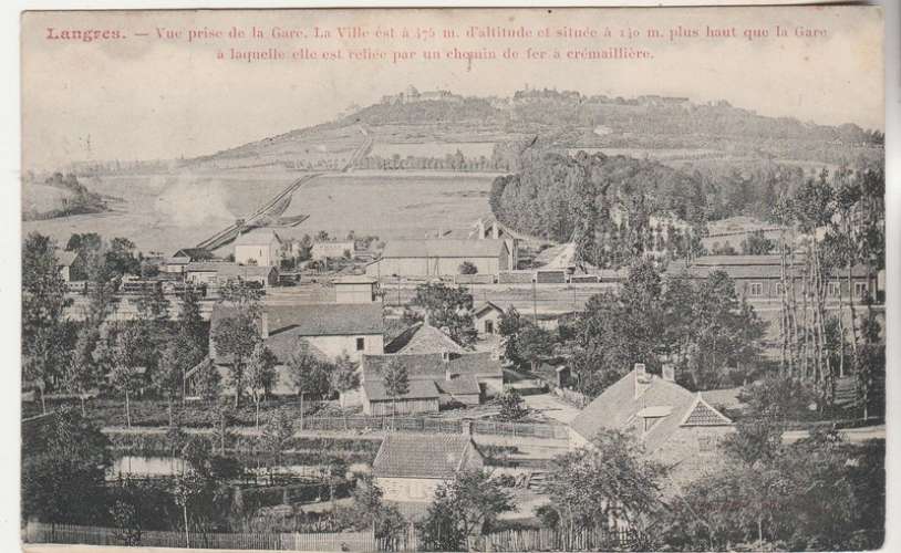 cpa 52 Langres Vue prise de la Gare