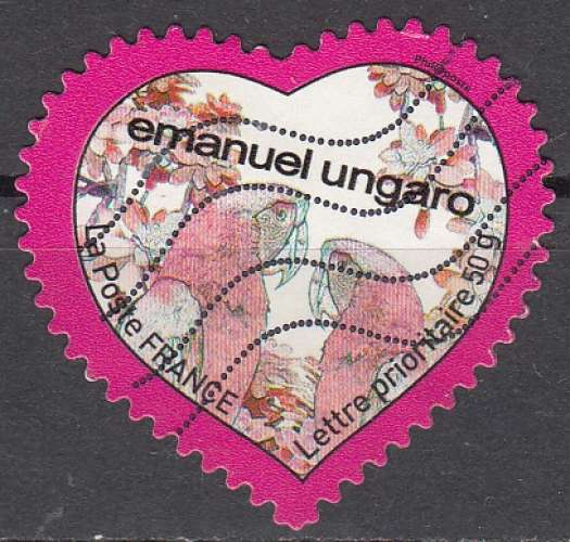  France 2009 Yvert A266 O Cote (2012) 5.00 Euro Saint-Valentin Coeur Emanuel Ungaro