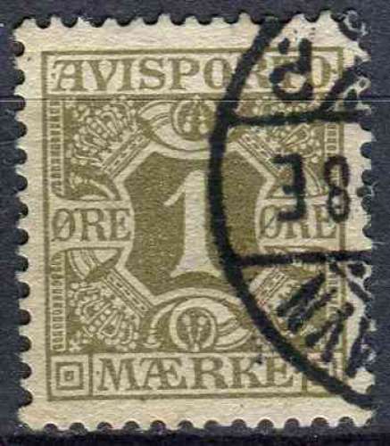 DANEMARK 1907 OBLITERE JOURNAUX N° 1