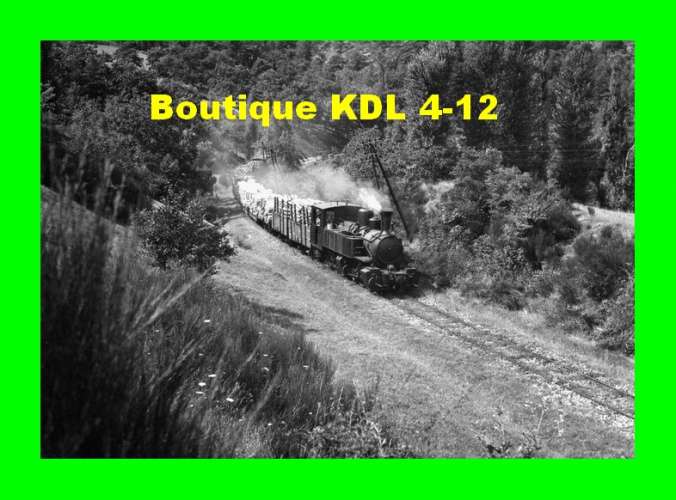 BVA 601-02 - Train, loco 030+030 T n° 404 entre MONTEIL et LE PLAT - Ardèche - CFD Vivarais