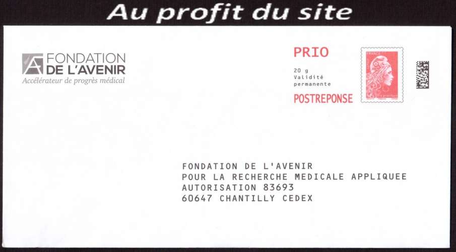 Au profit du site France 2018 Postréponse PRIO Fondation de l'Avenir 183307  Marianne l'engagée 