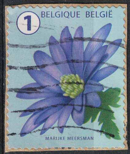 Belgique 2016 Oblitéré Used Flower Fleur Anémone SU