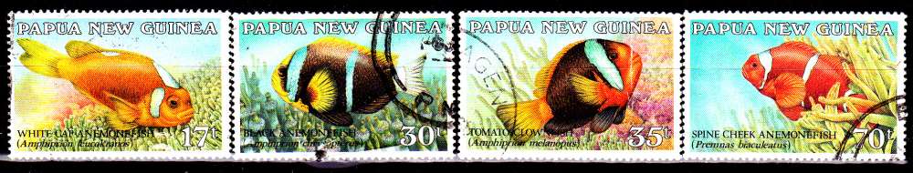Papouasie Nouvelle Guinée 534 / 37 Poissons familiers des anémones de mer