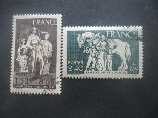 FRANCE N°585 et 586 oblitérés