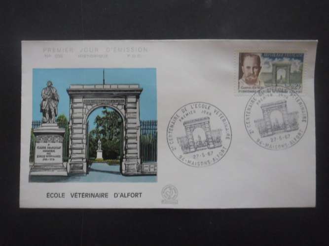 FRANCE FDC Ecole Vétérinaire 27-05-1967 Maisons-Alfort