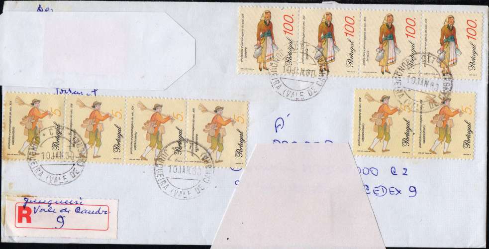 Portugal timbres sur lettre