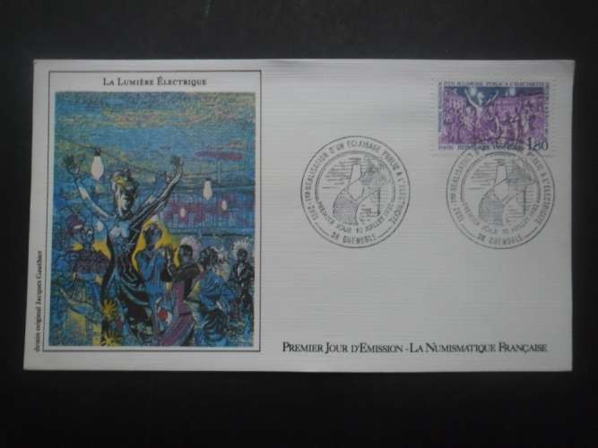 FRANCE FDC Eclairage public 10-07-1982 Grenoble