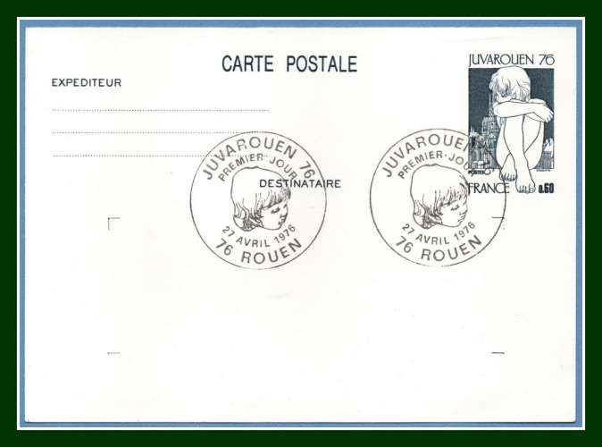 Carte Maximum Entier N° 1876 Juvarouen Rouen 1976 