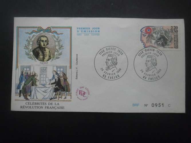 FRANCE FDC Sieyes 25-02-1989 Fréjus