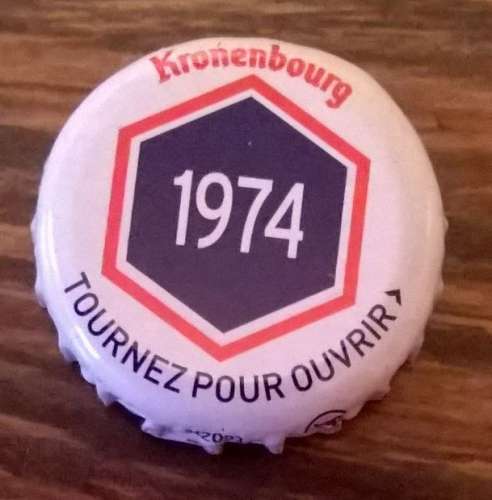 France Capsule Bière Crown Cap Beer Kronenbourg Les Années qui Comptent 1974