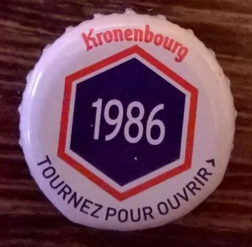 France Capsule Bière Crown Cap Beer Kronenbourg Les Années qui Comptent 1986