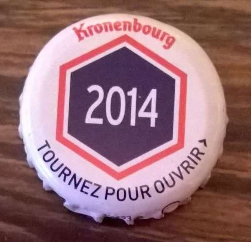 France Capsule Bière Crown Cap Beer Kronenbourg Les Années qui Comptent 2014