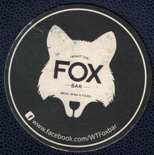 France SB Sous Bock Beermat Beer Coaster What The Fox Bar Strasbourg